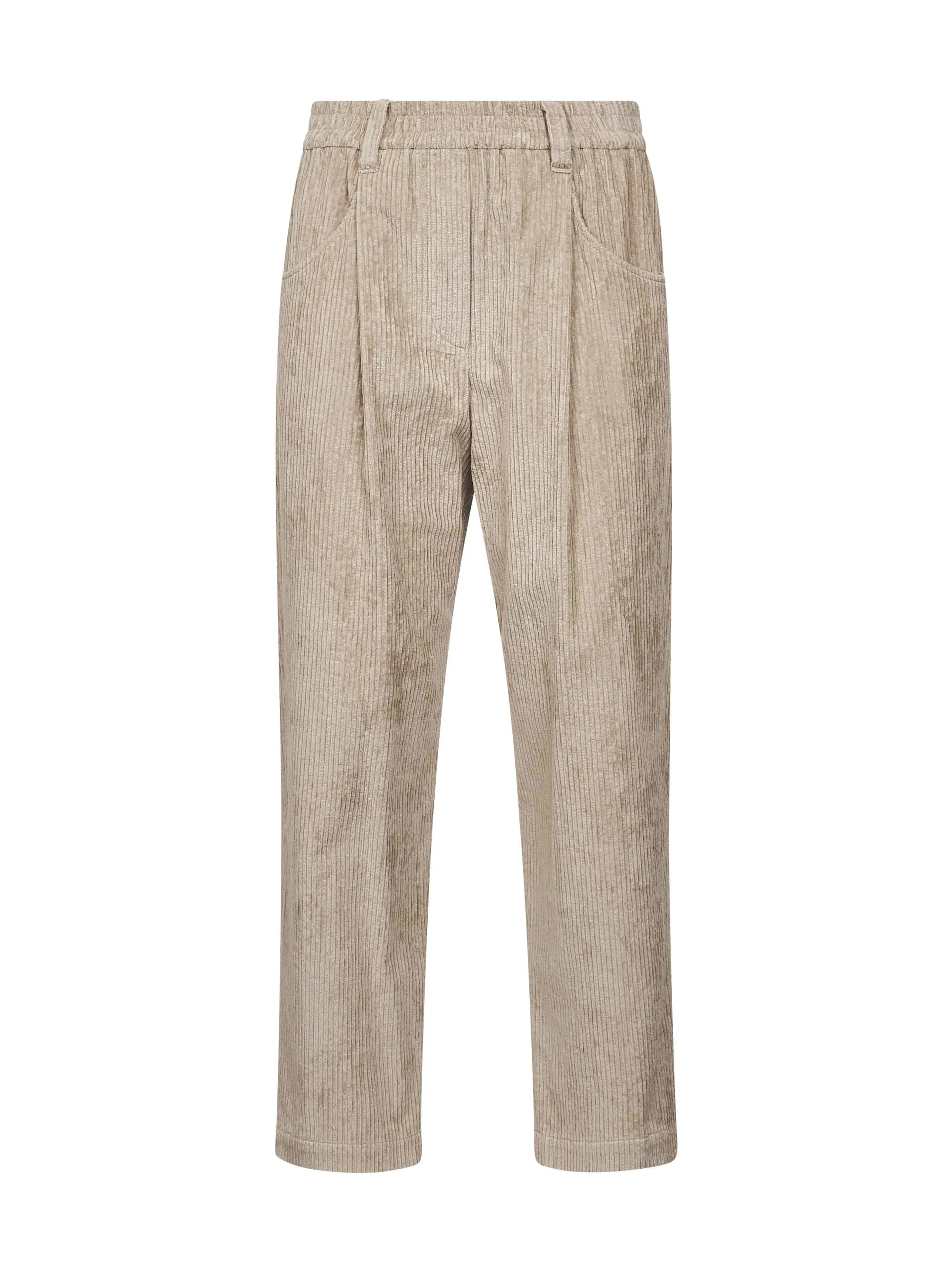 Beige Corduroy Baggy Trousers sold by Lord & Taylor