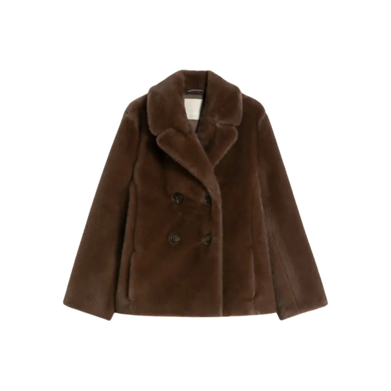 Max Mara Brown Faux Fur Outerwear sold by Lord & Taylor