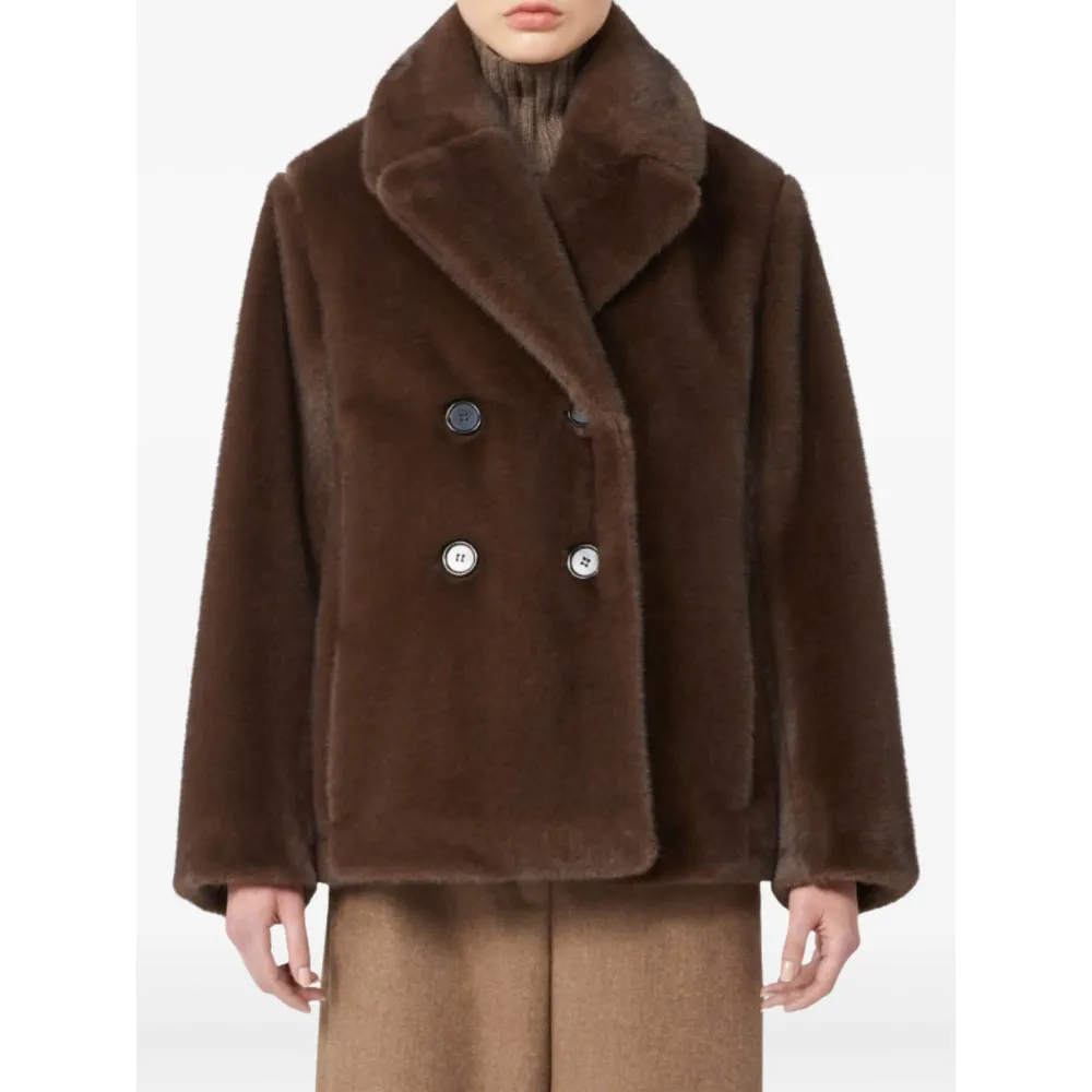 Max Mara Brown Faux Fur Outerwear sold by Lord & Taylor product image thumbnail 2