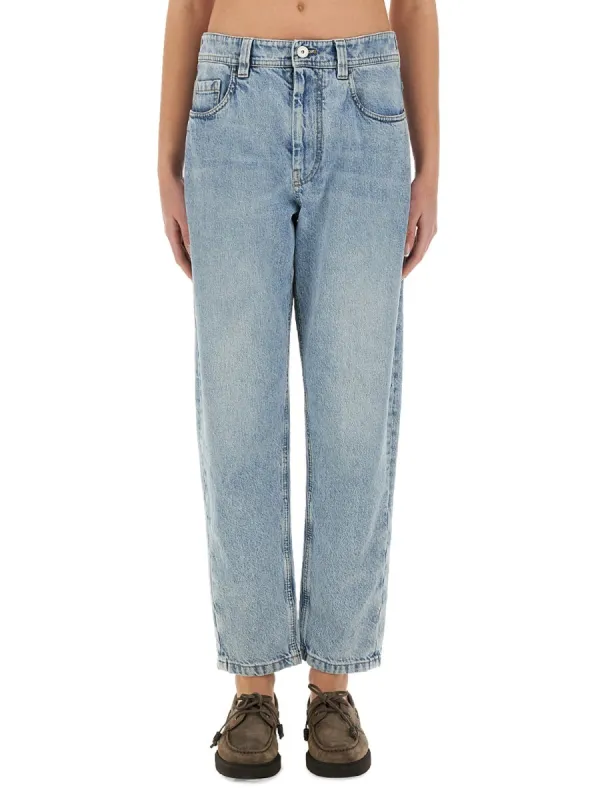 BAGGY TAPERED DENIM PANTS sold by Lord & Taylor