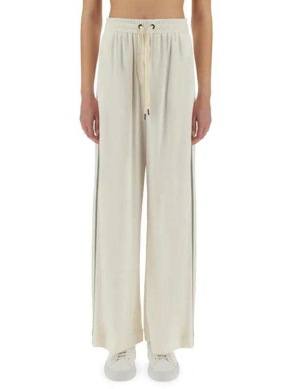 IVORY SILK BLEND TROUSERS sold by Lord & Taylor