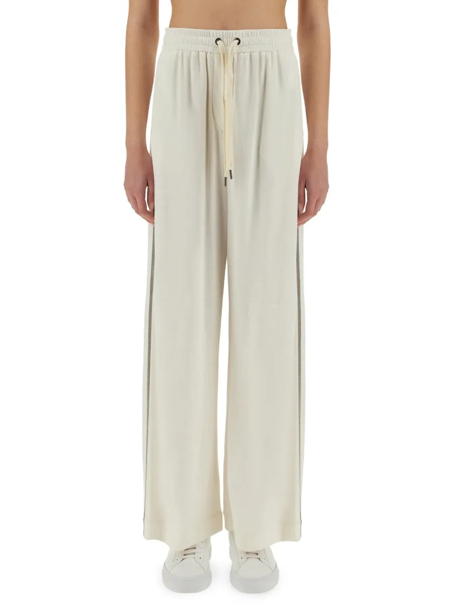 IVORY SILK BLEND TROUSERS sold by Lord & Taylor