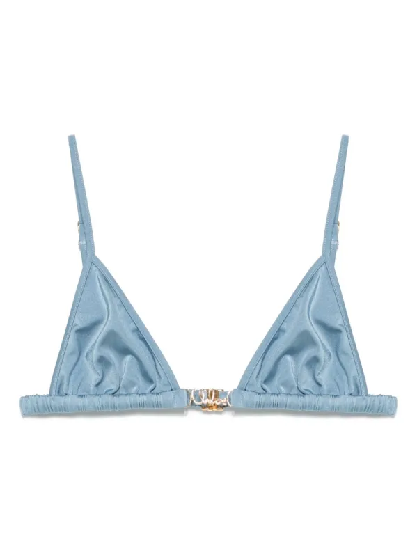CERULEAN BLUE STRETCH NYLON BIKINI TOP sold by Lord & Taylor