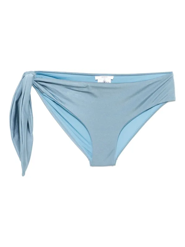 CERULEAN BLUE STRETCH NYLON BIKINI SLIP made by Chloe