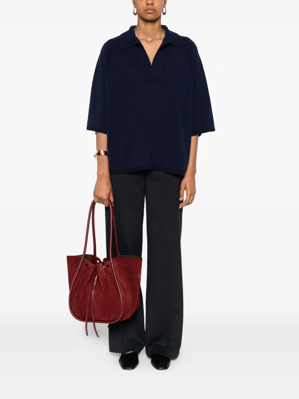 WOOL OVERSIZED POLO SHIRT sold by Lord & Taylor product image thumbnail 5