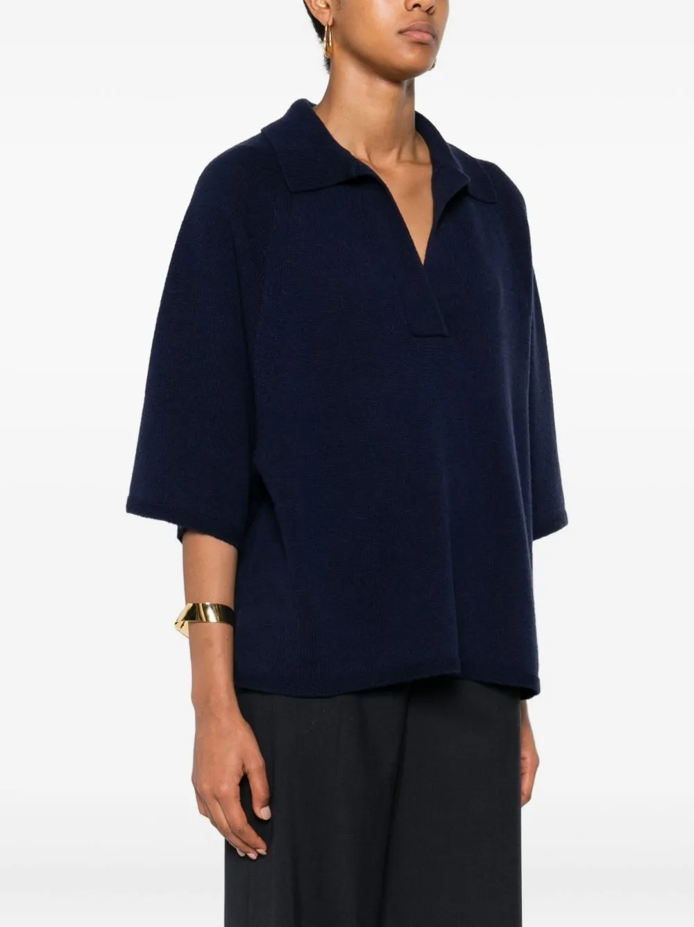 WOOL OVERSIZED POLO SHIRT sold by Lord & Taylor product image thumbnail 2
