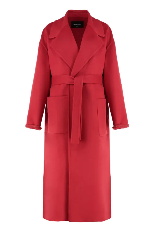FABIANA FILIPPI RED WOOL AND CASHMERE LONG COAT made by Fabiana Filippi