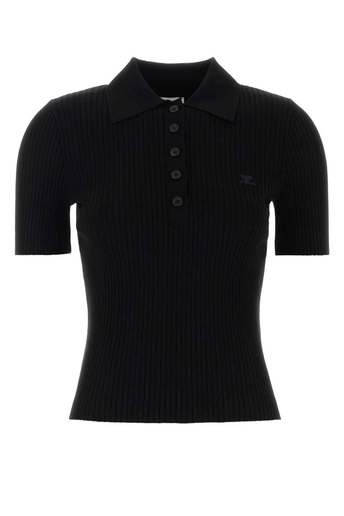 BLACK VISCOSE BLEND POLO SHIRT sold by Lord & Taylor