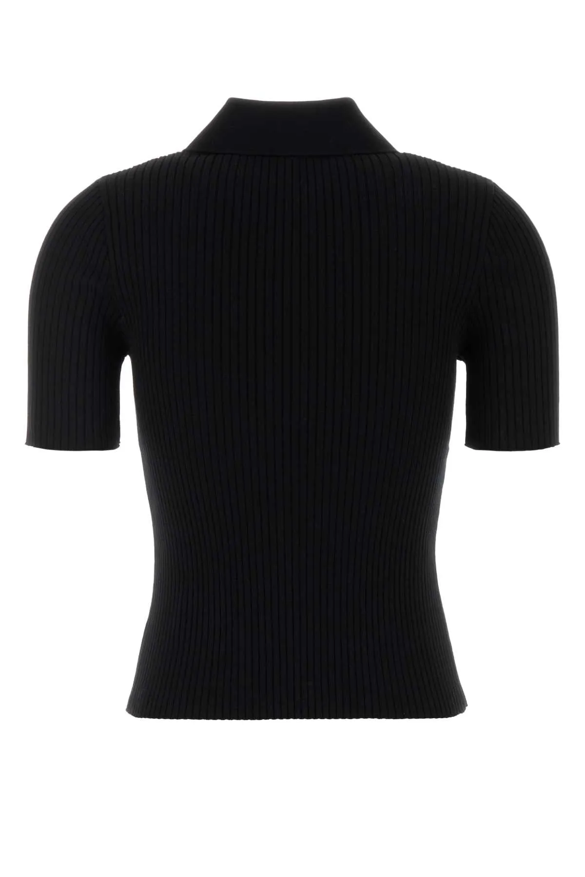 BLACK VISCOSE BLEND POLO SHIRT sold by Lord & Taylor product image thumbnail 2