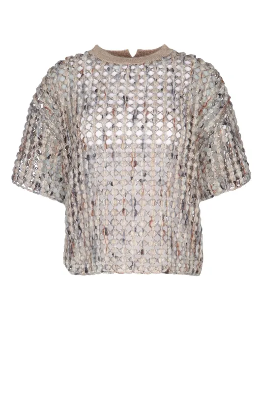 BALLOON NET EMBROIDERY SWEATER sold by Lord & Taylor