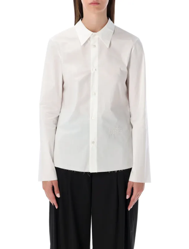 MM6 MAISON MARGIELA WHITE POPLIN SHIRT WITH BACK PANEL sold by Lord & Taylor