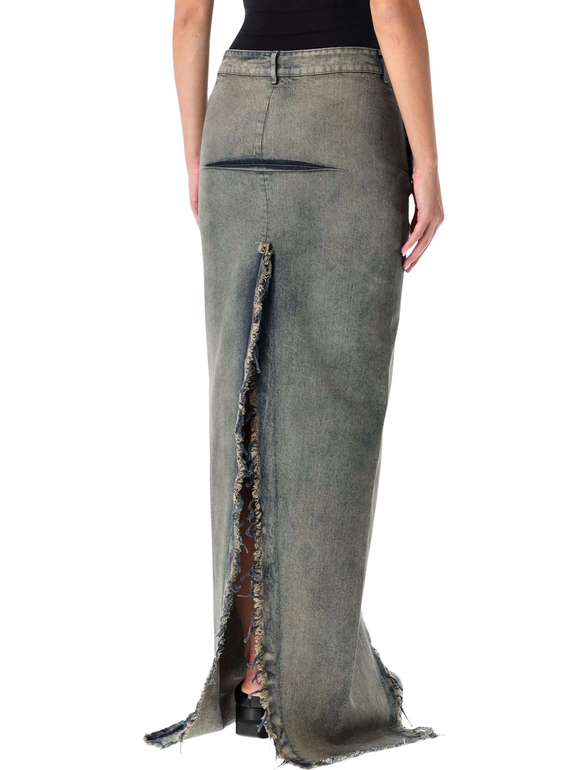 RICK OWENS LONG DENIM SLICED SKIRT sold by Lord & Taylor product image thumbnail 2