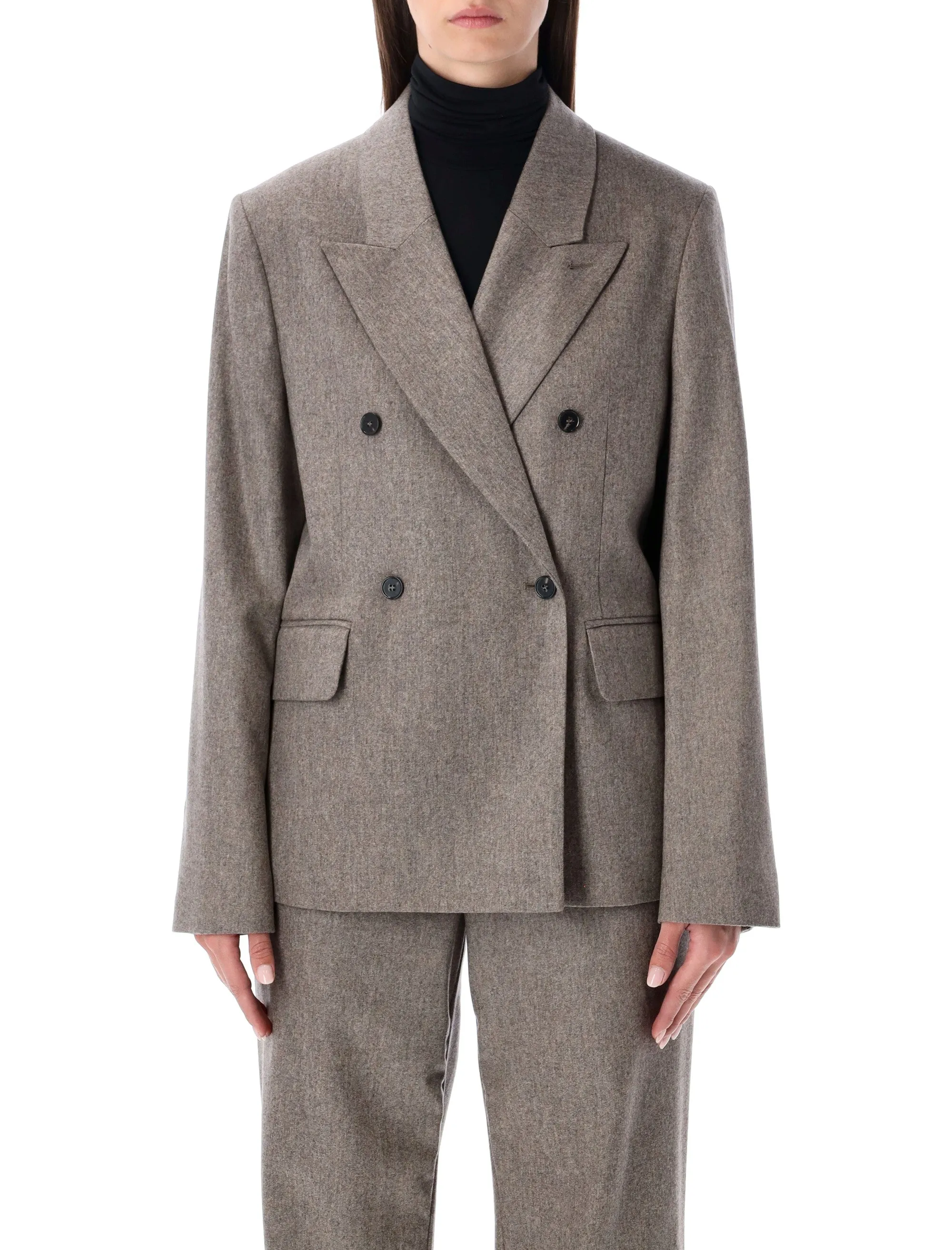 LOULOU DE SAISON GINA WOOL-BLEND DOUBLE-BREASTED FLANNEL JACKET sold by Lord & Taylor