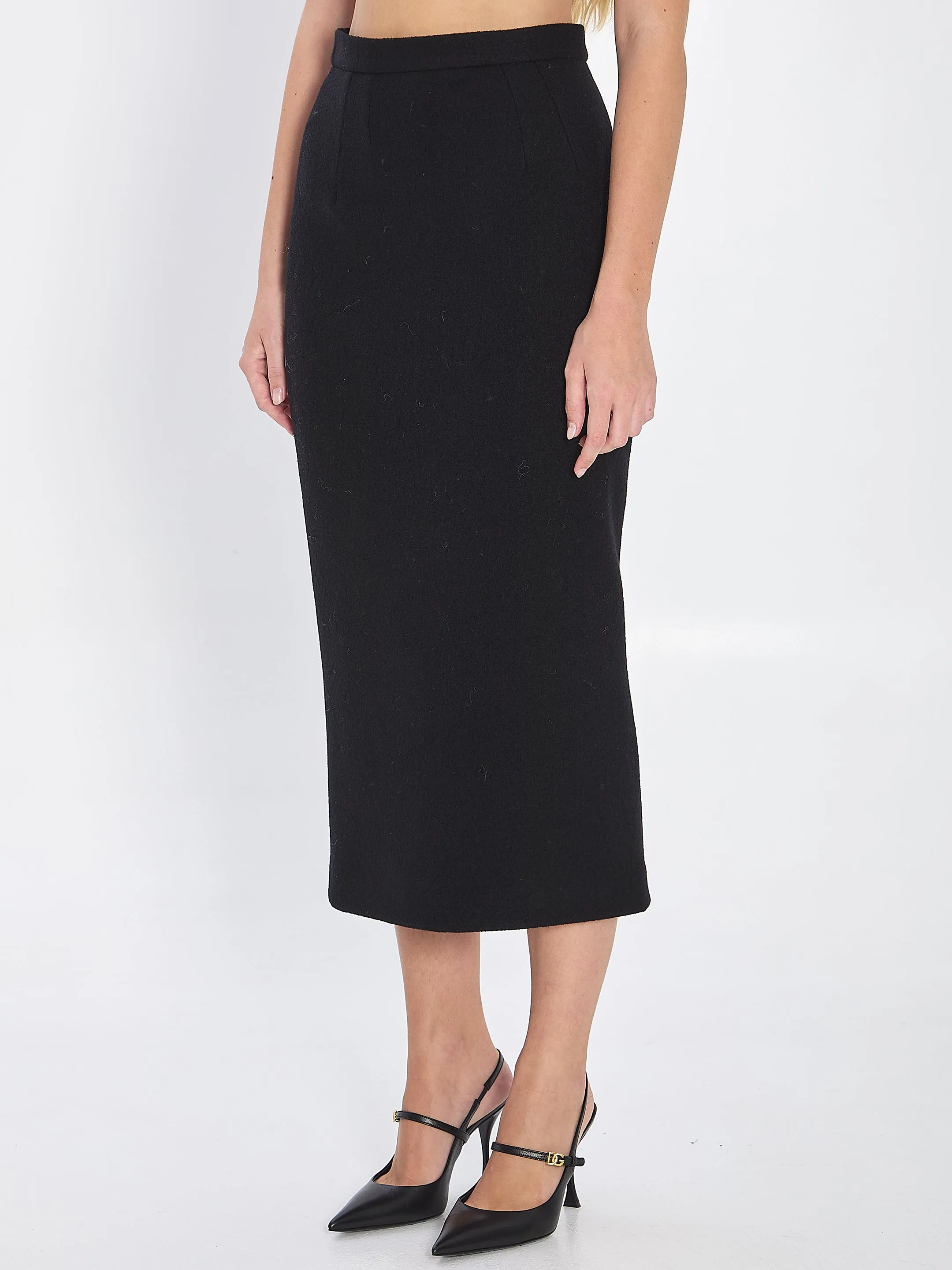 DOLCE & GABBANA BLACK WOOL PENCIL SKIRT sold by Lord & Taylor product image thumbnail 2