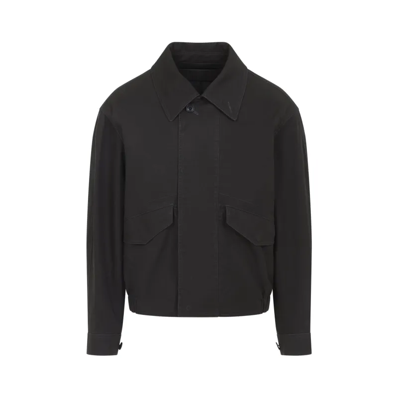 ESPRESSO BROWN COTTON BOXY BLOUSON JACKET sold by Lord & Taylor