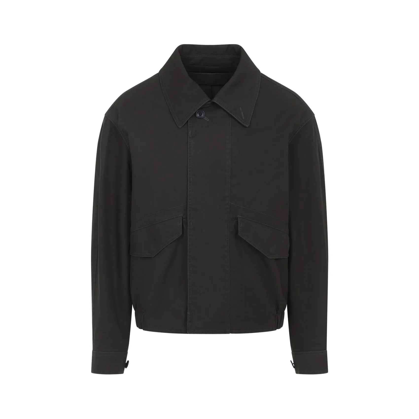 ESPRESSO BROWN COTTON BOXY BLOUSON JACKET sold by Lord & Taylor