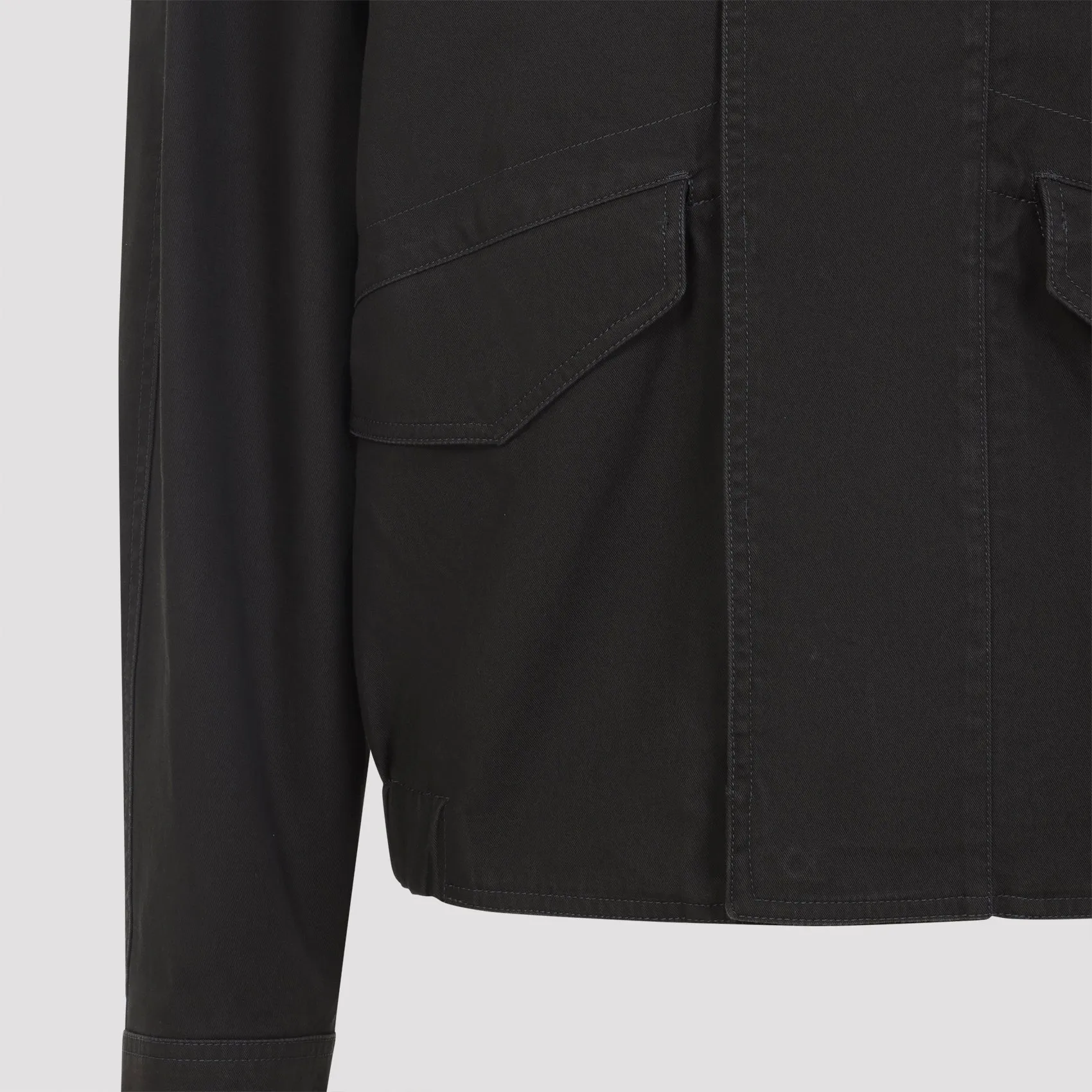 ESPRESSO BROWN COTTON BOXY BLOUSON JACKET sold by Lord & Taylor product image thumbnail 4