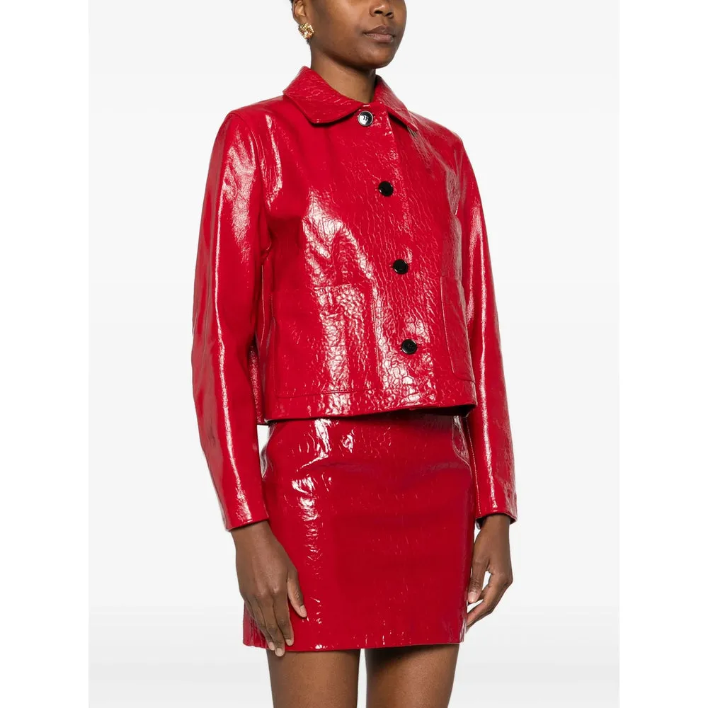 Red Leather Jacket sold by Lord & Taylor product image thumbnail 3