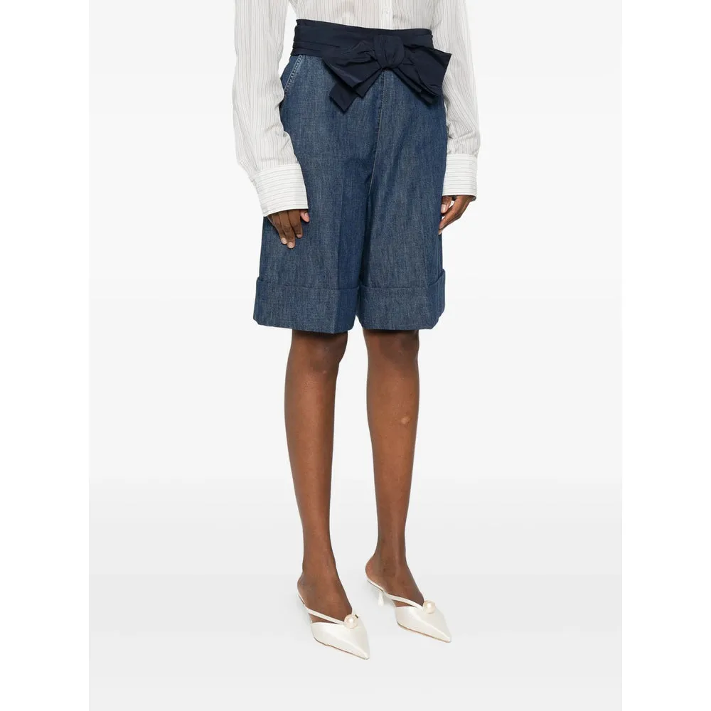 Blue Denim Shorts with Bow Detail sold by Lord & Taylor product image thumbnail 5