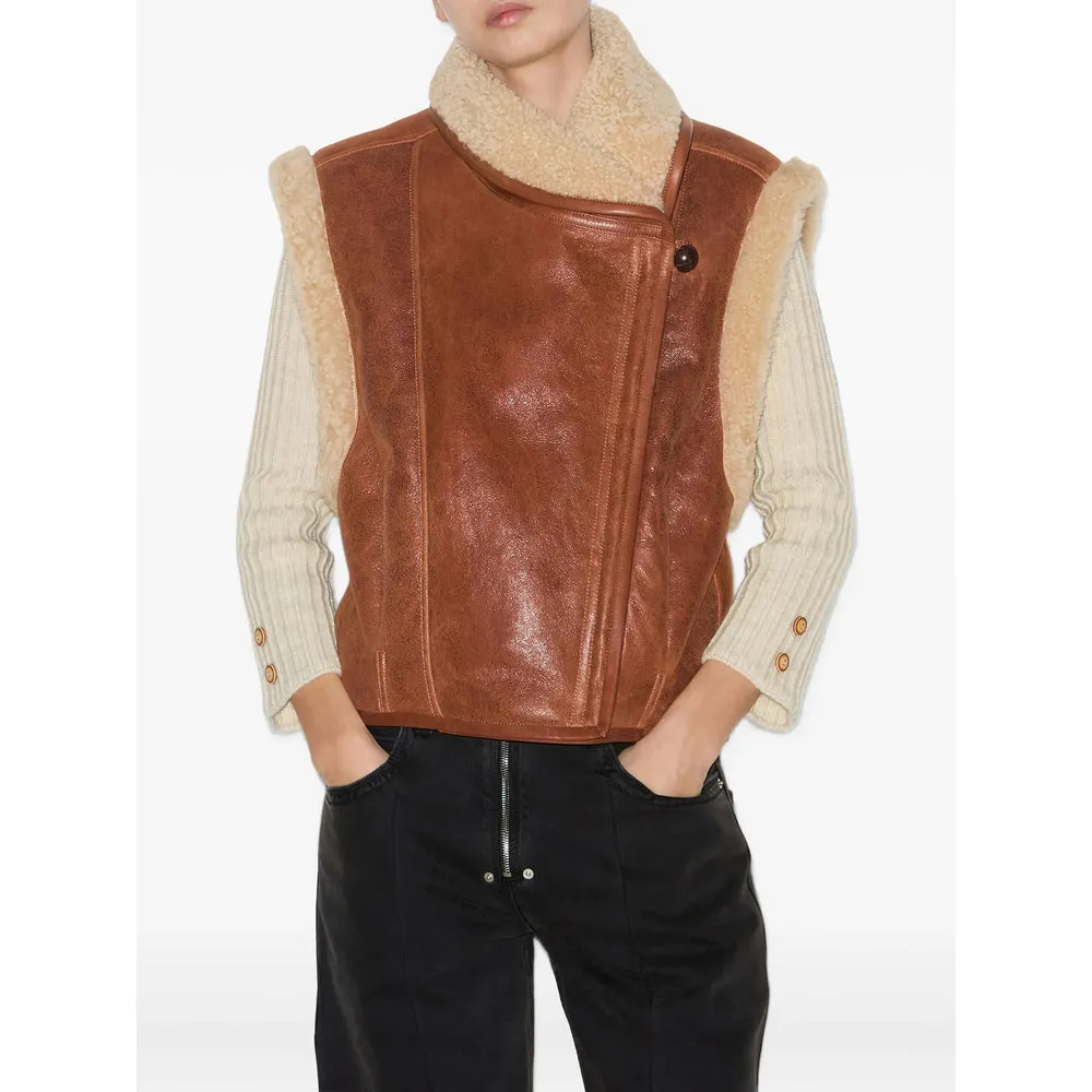 Sleeveless Shawl-Lapel Vest with Fur Trim sold by Lord & Taylor product image thumbnail 5