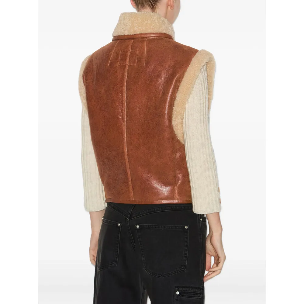 Sleeveless Shawl-Lapel Vest with Fur Trim sold by Lord & Taylor product image thumbnail 3