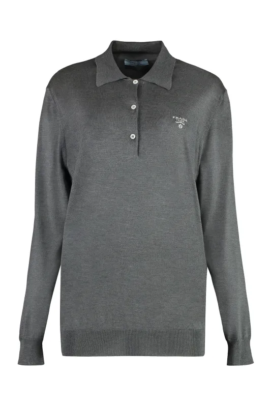 Long Sleeve Knit Polo Shirt sold by Lord & Taylor