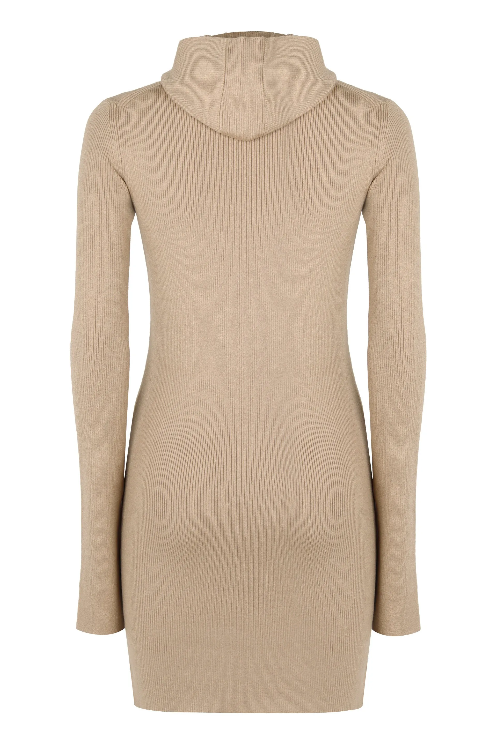 Beige Hooded Silk-Wool Knit Dress sold by Lord & Taylor product image thumbnail 2