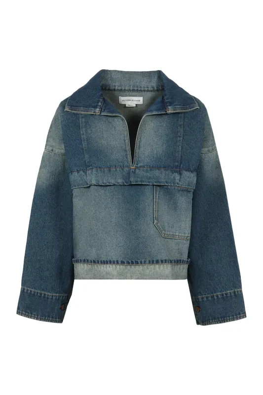 Denim Front-Pocket Top sold by Lord & Taylor