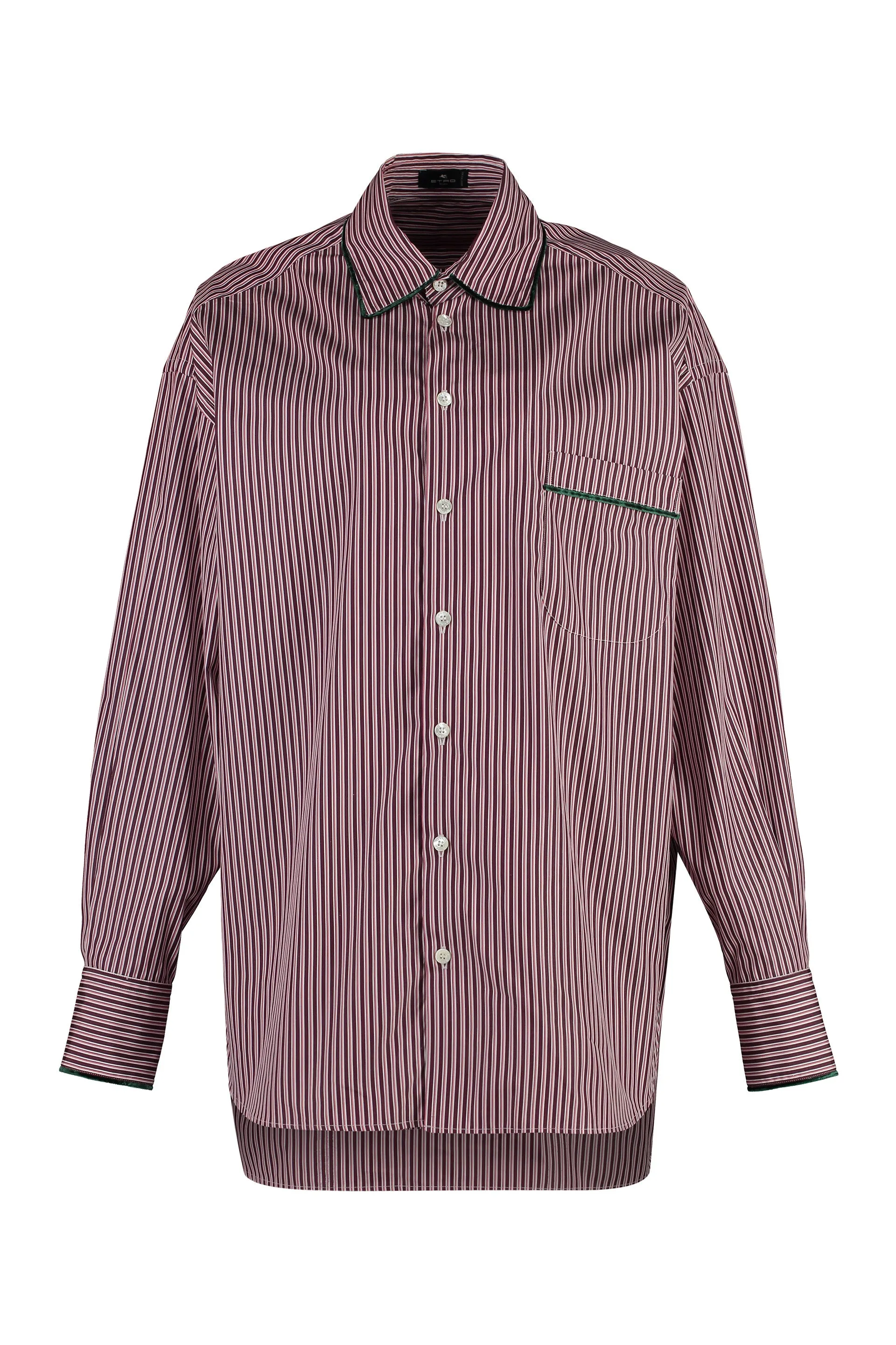 Burgundy Striped Cotton Shirt sold by Lord & Taylor