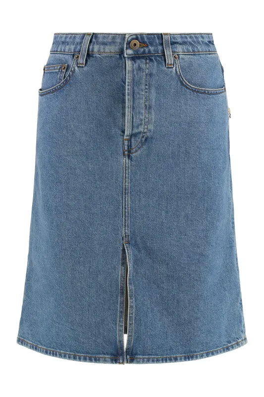 Denim Slit Skirt sold by Lord & Taylor
