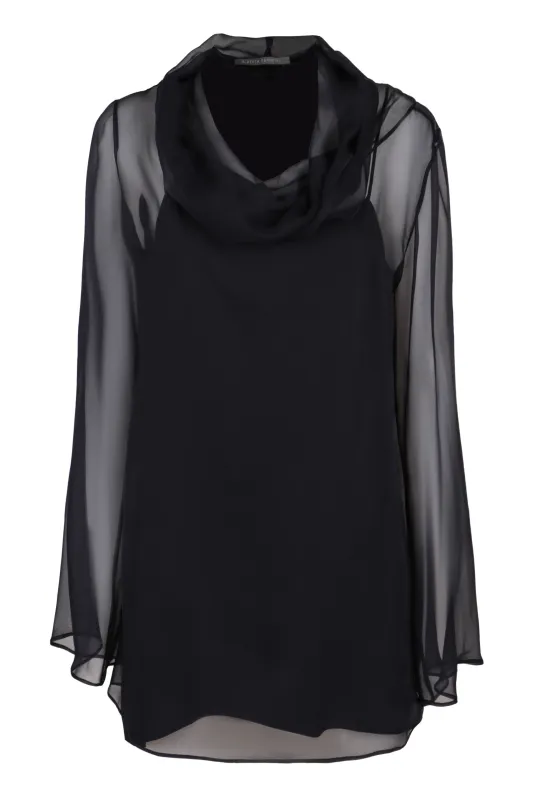 Silk Chiffon Hooded Blouse sold by Lord & Taylor