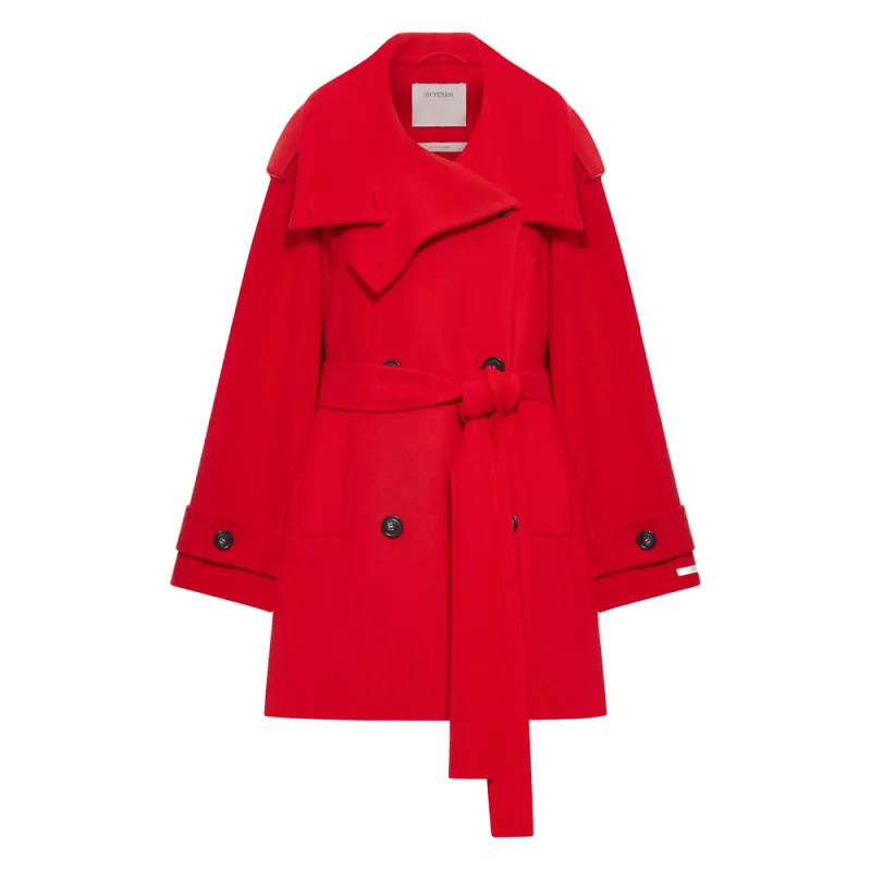 Red Wool Double-Breasted Coat sold by Lord & Taylor