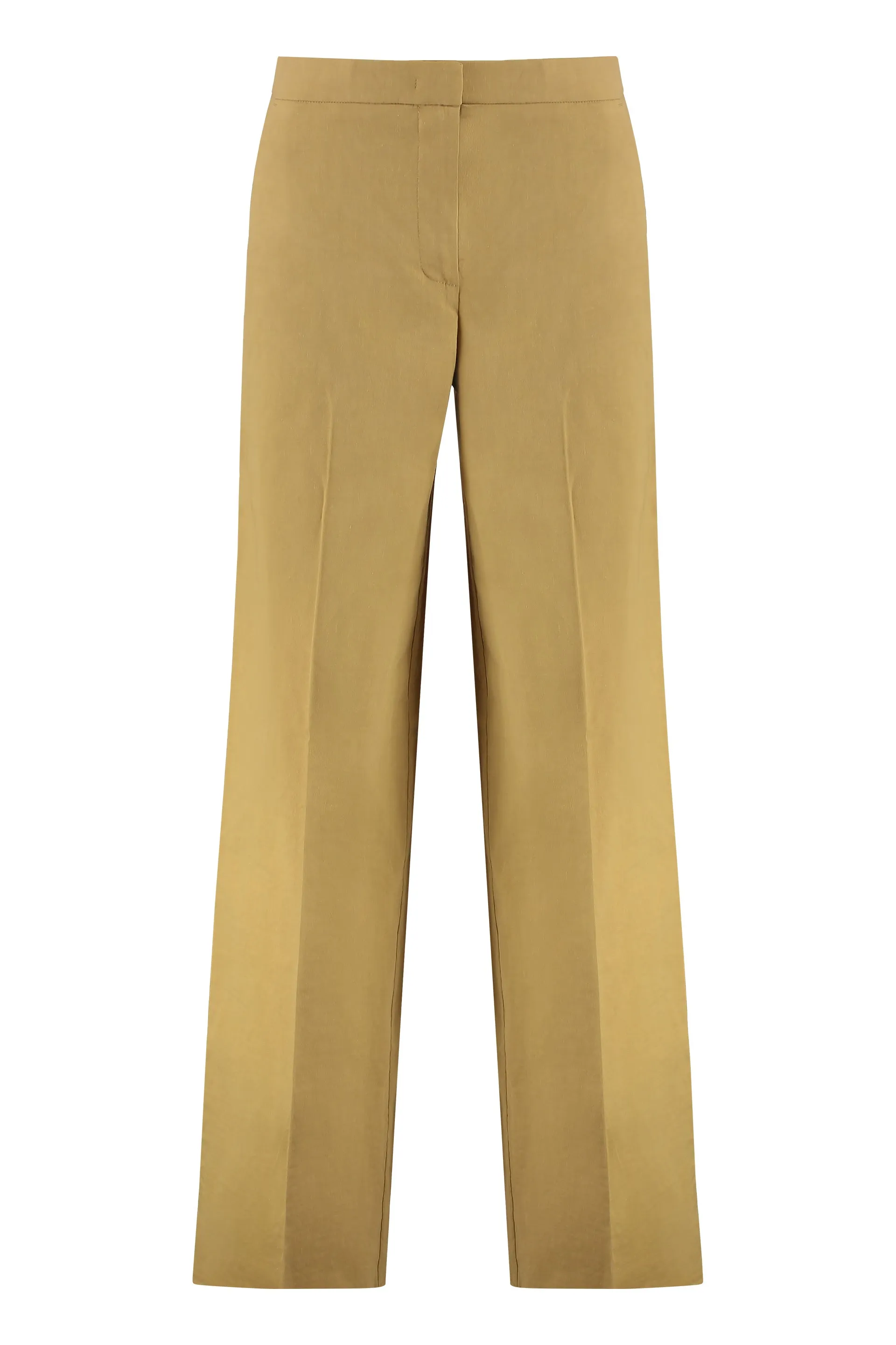 Beige Linen Straight Trousers sold by Lord & Taylor