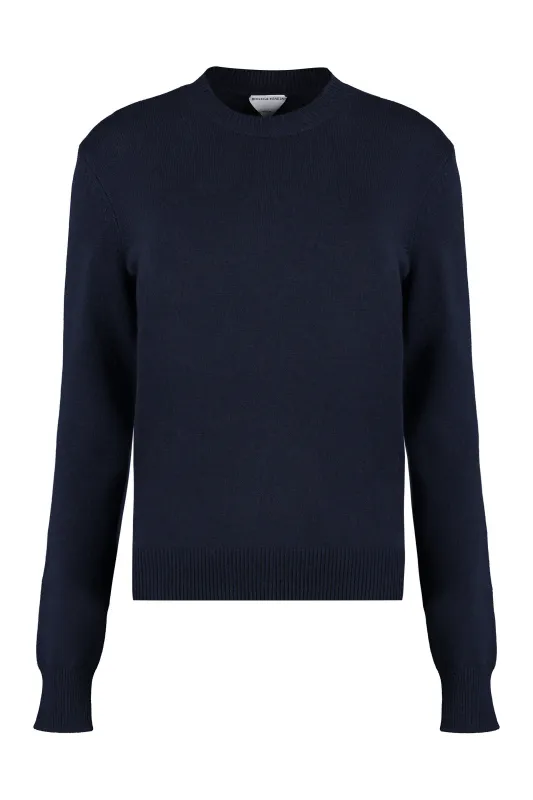Cashmere Sweater with Leather Elbow Patches made by Bottega Veneta