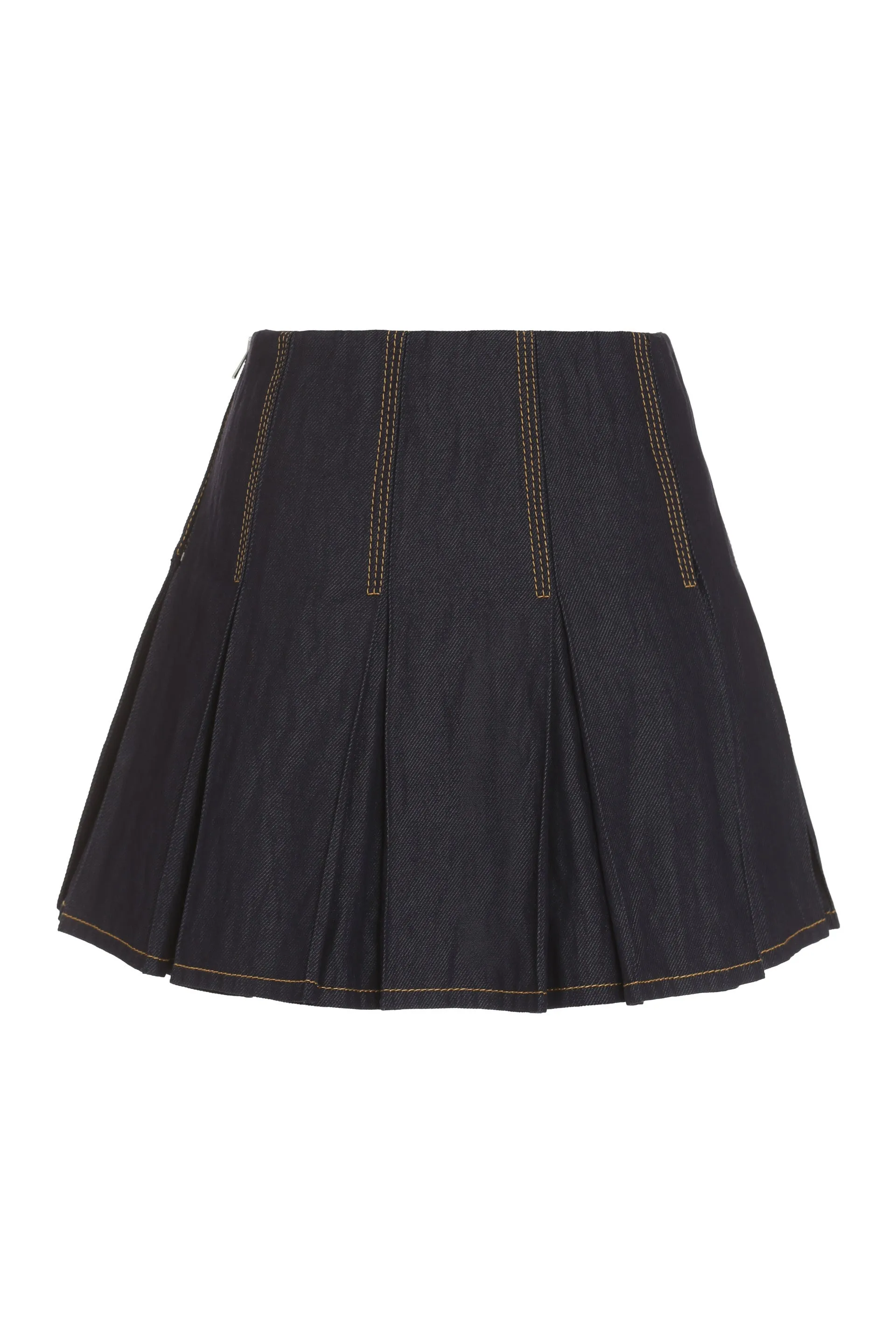 Pleated Denim Mini Skirt sold by Lord & Taylor product image thumbnail 2