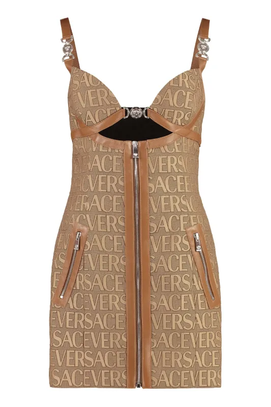 Beige Jacquard Mini Dress sold by Lord & Taylor