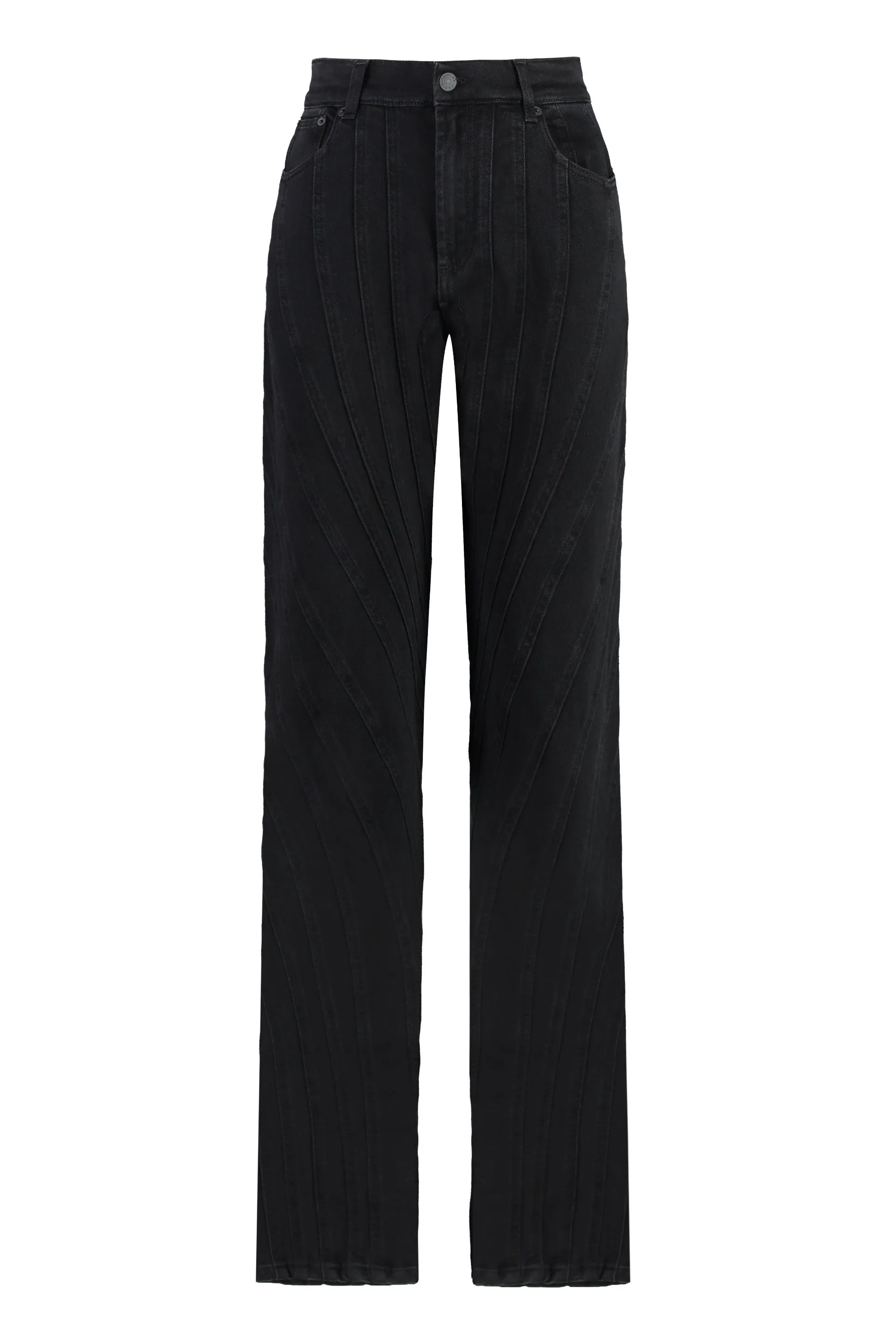 Black 5-Pocket Straight-Leg Jeans sold by Lord & Taylor