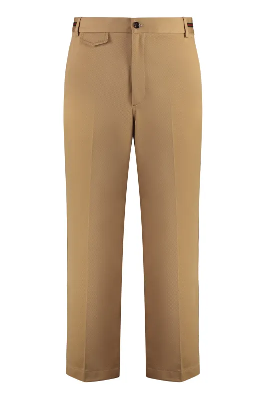 Beige Cotton Trousers sold by Lord & Taylor