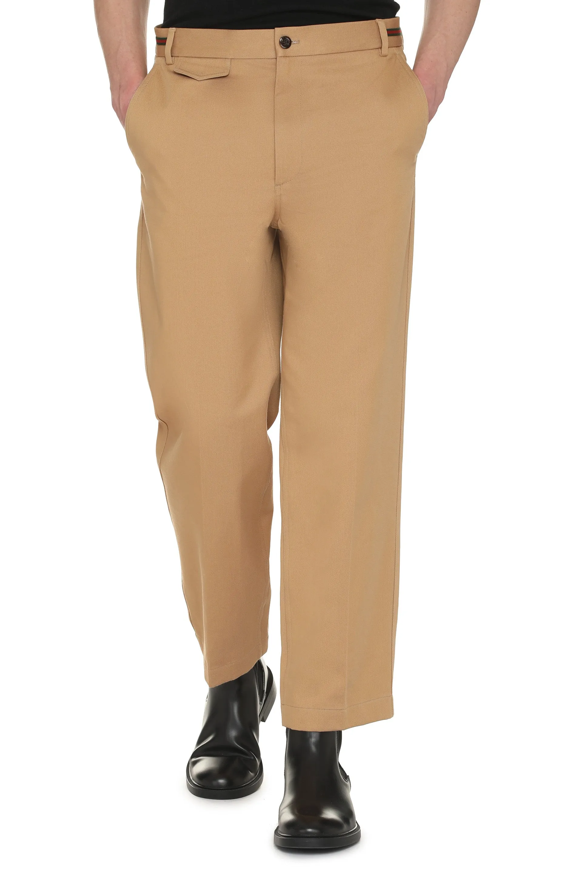 Beige Cotton Trousers sold by Lord & Taylor product image thumbnail 2