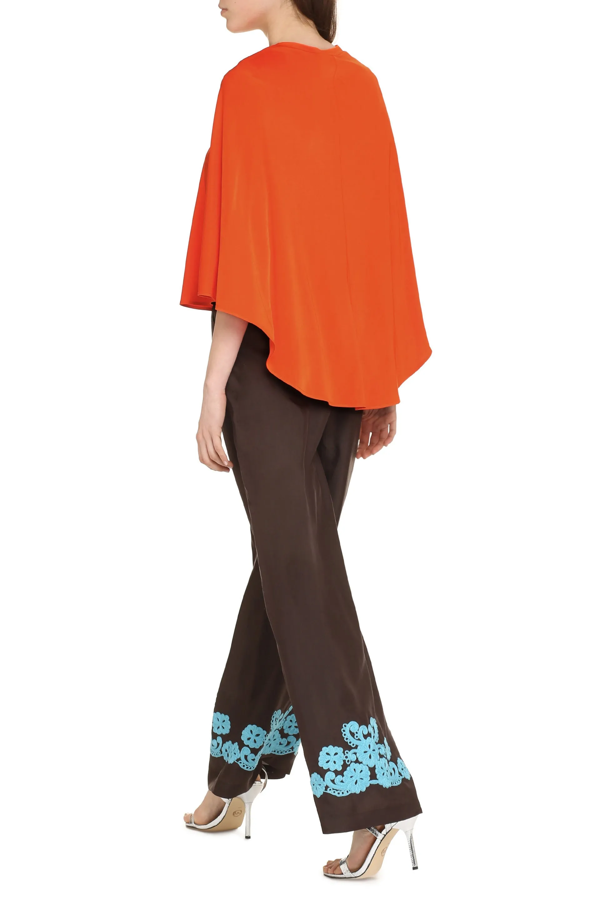 Asymmetric Orange Viscose Top sold by Lord & Taylor product image thumbnail 4