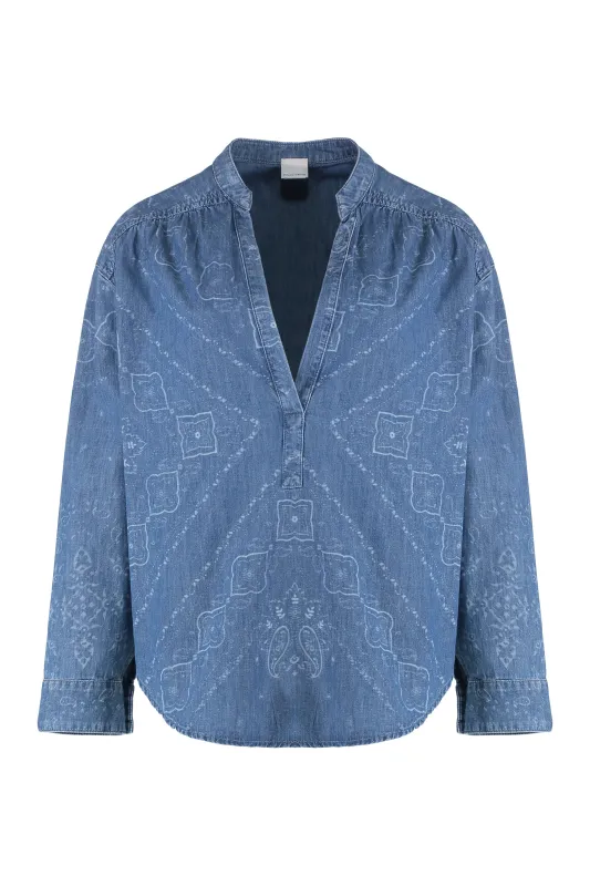 Paisley Denim Blouse sold by Lord & Taylor