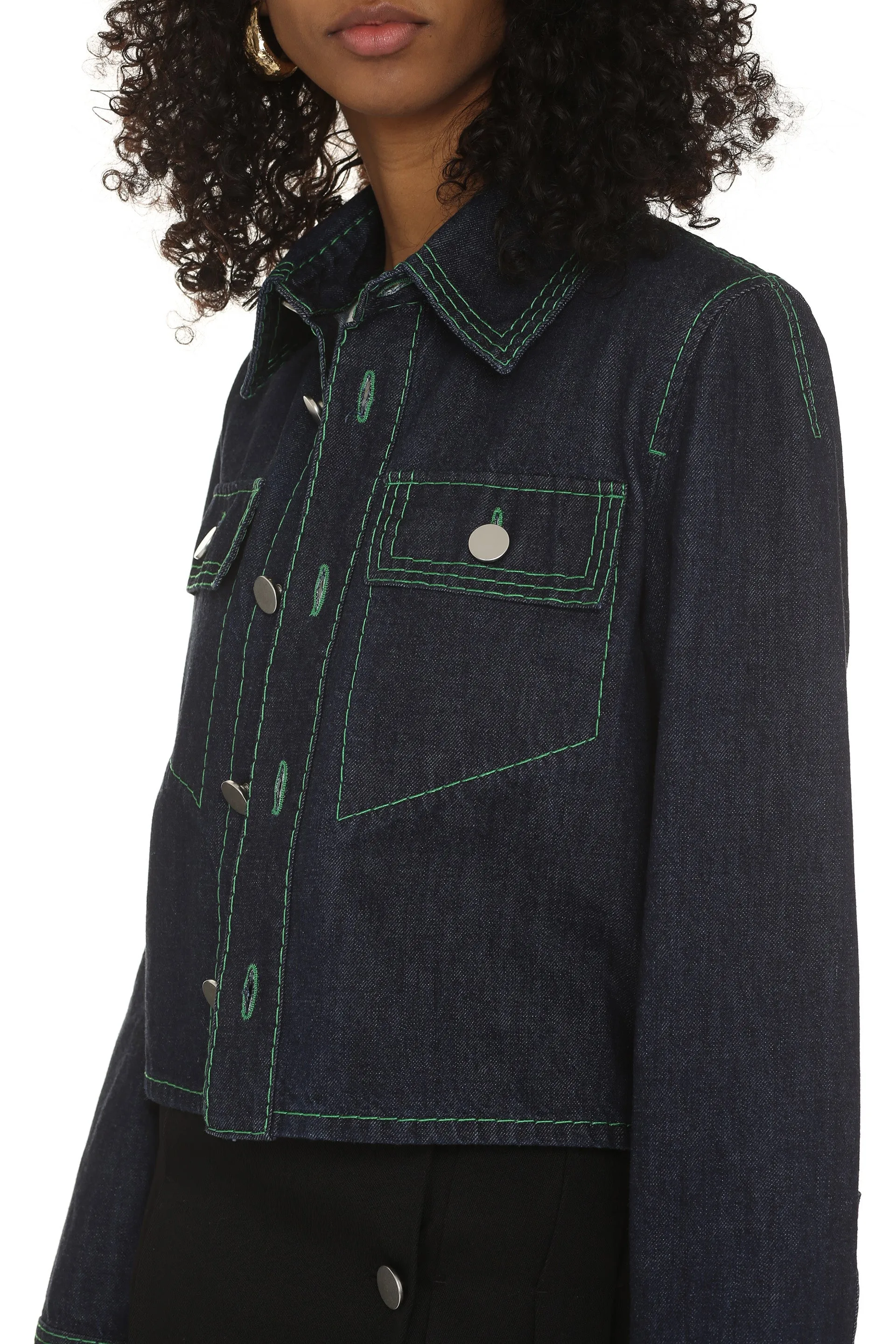 Denim Shirt with Contrast Stitching sold by Lord & Taylor product image thumbnail 5
