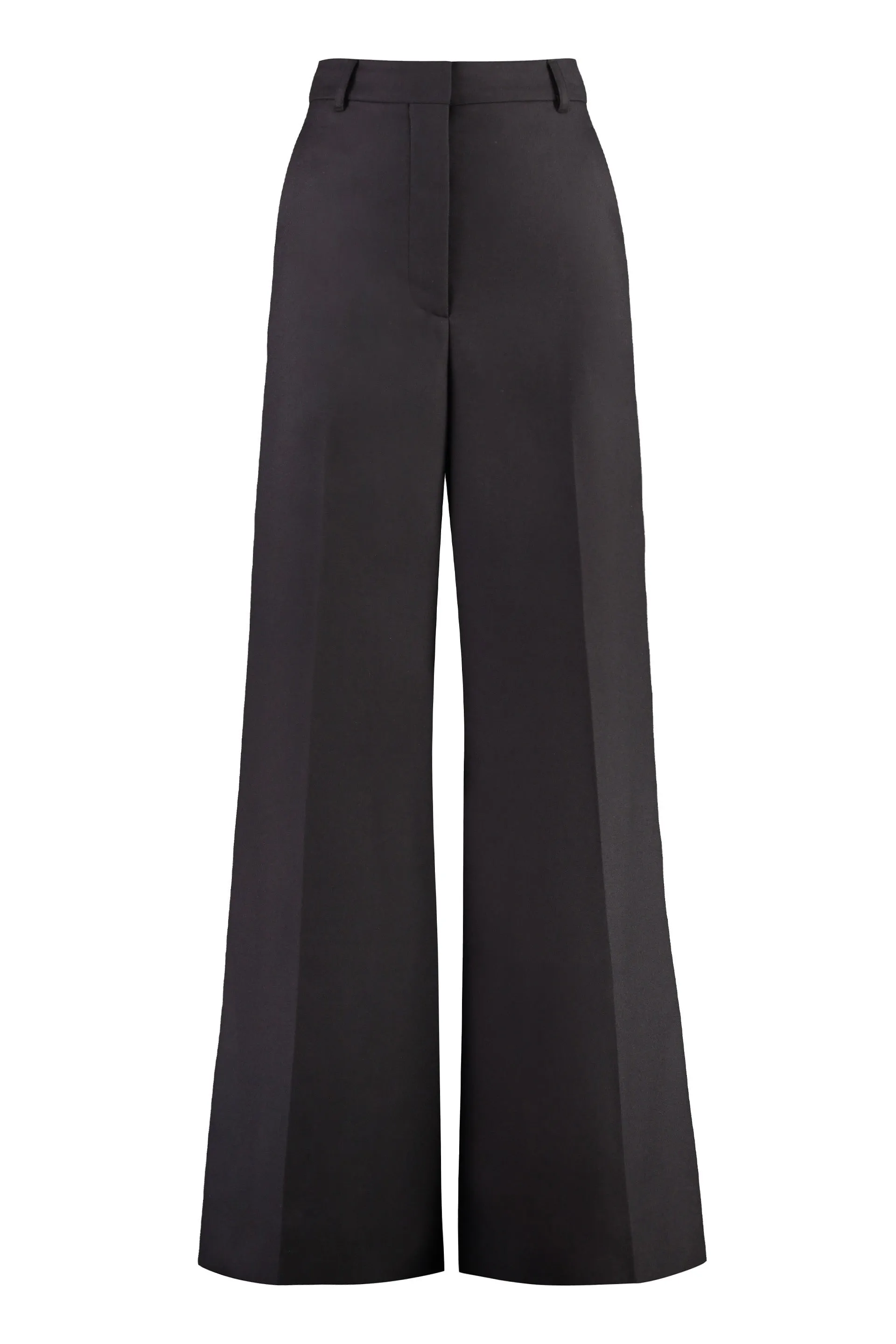 Brown Wool Wide-Leg Trousers sold by Lord & Taylor