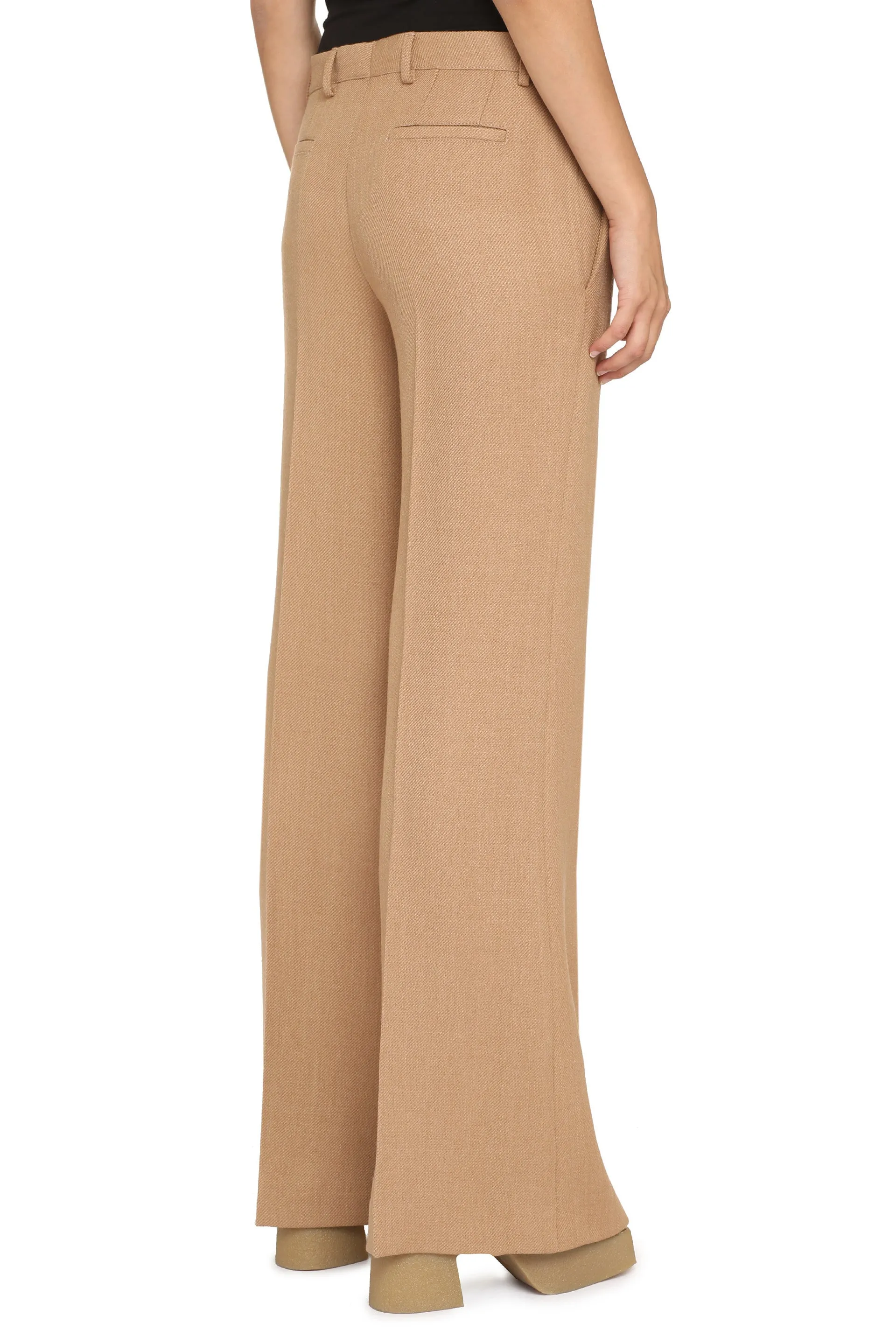 Beige Flared Trousers sold by Lord & Taylor product image thumbnail 4