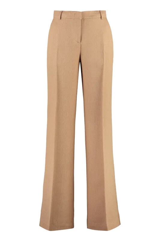 Beige Flared Trousers sold by Lord & Taylor