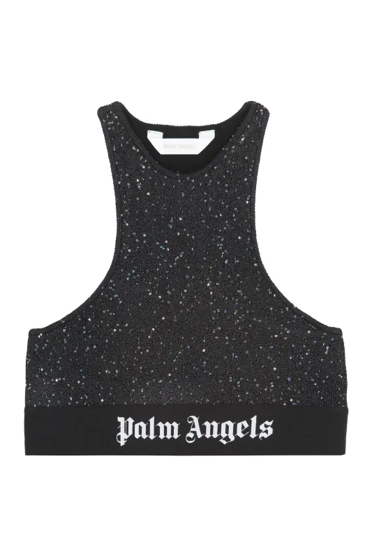 Palm Angels Logo Crop Top sold by Lord & Taylor