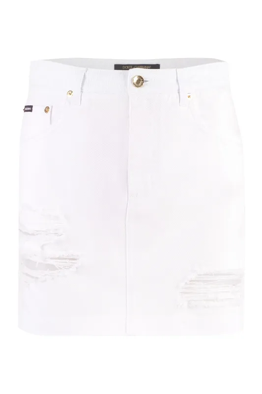 Dolce & Gabbana Denim Mini Skirt sold by Lord & Taylor