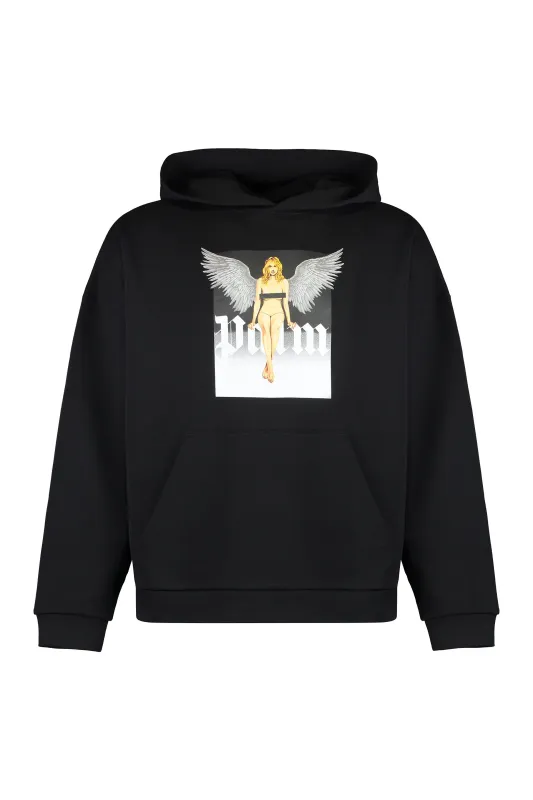 Printed Pin-Up Hoodie made by Palm Angels