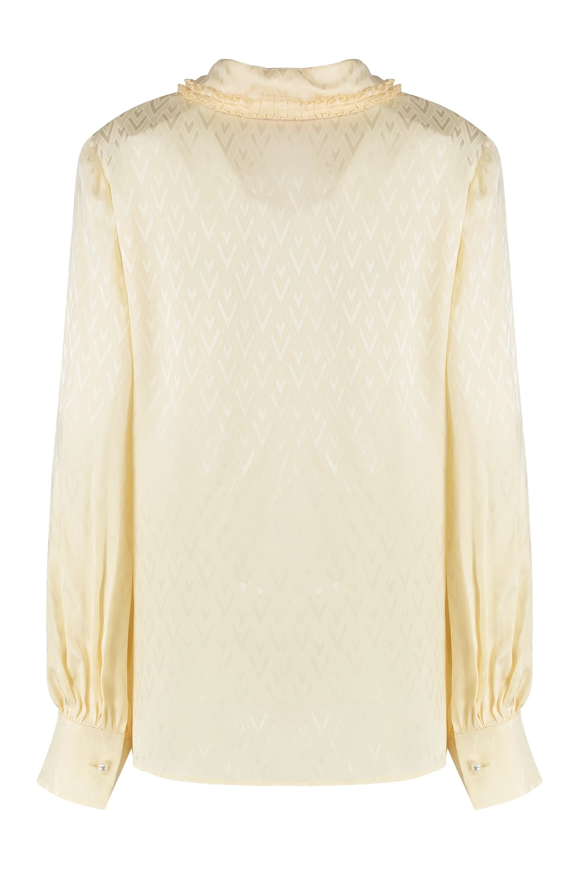 Toute la V Silk Ruffle Shirt sold by Lord & Taylor product image thumbnail 2