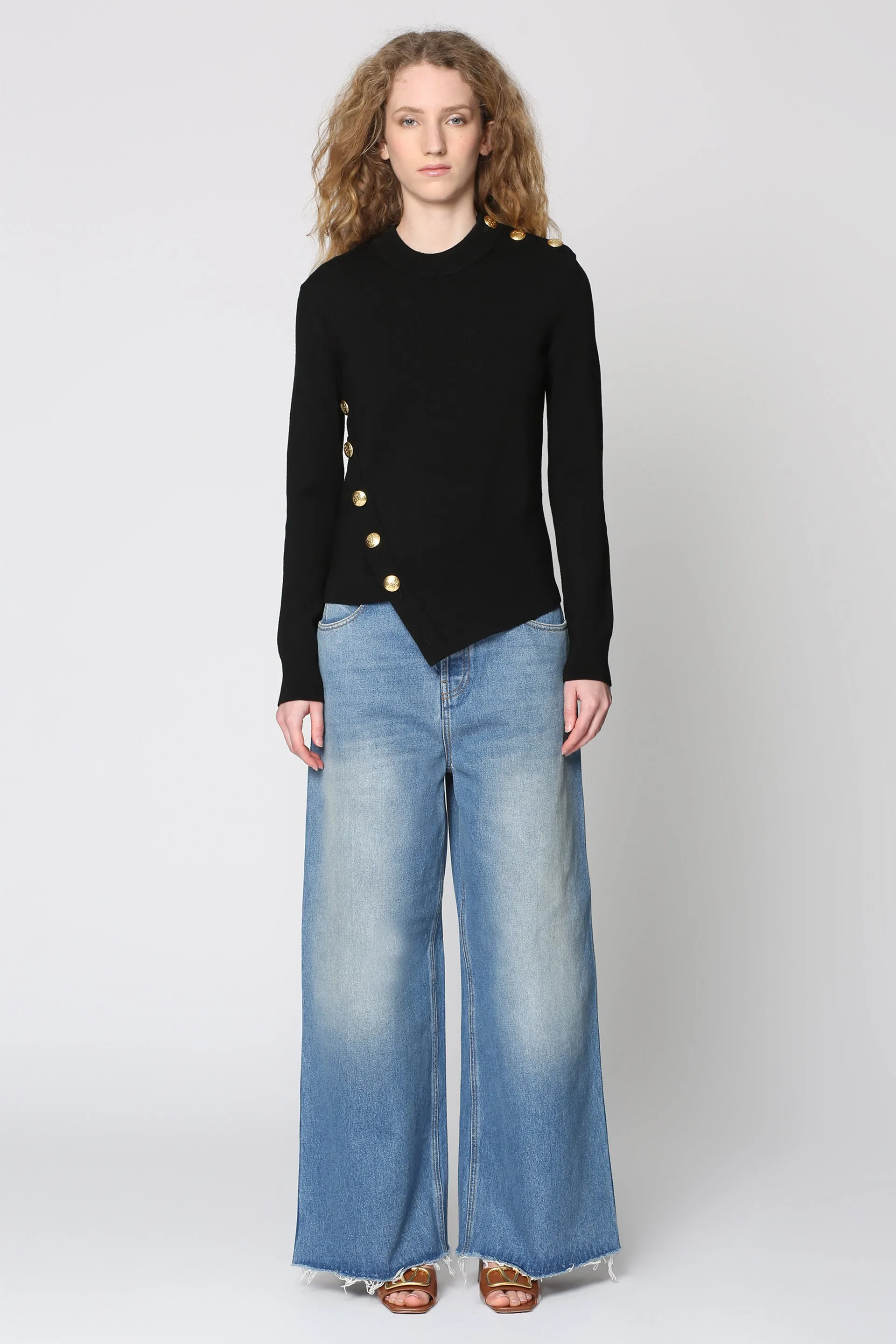 High-Waist Wide-Leg Jeans sold by Lord & Taylor product image thumbnail 3